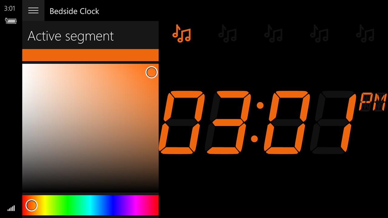 Bedside Clock for Windows 10 Mobile