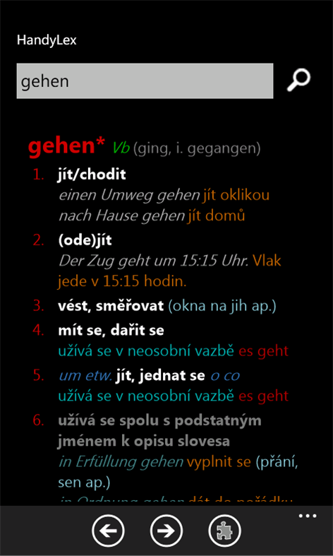 German-Czech Dictionary Screenshots 2
