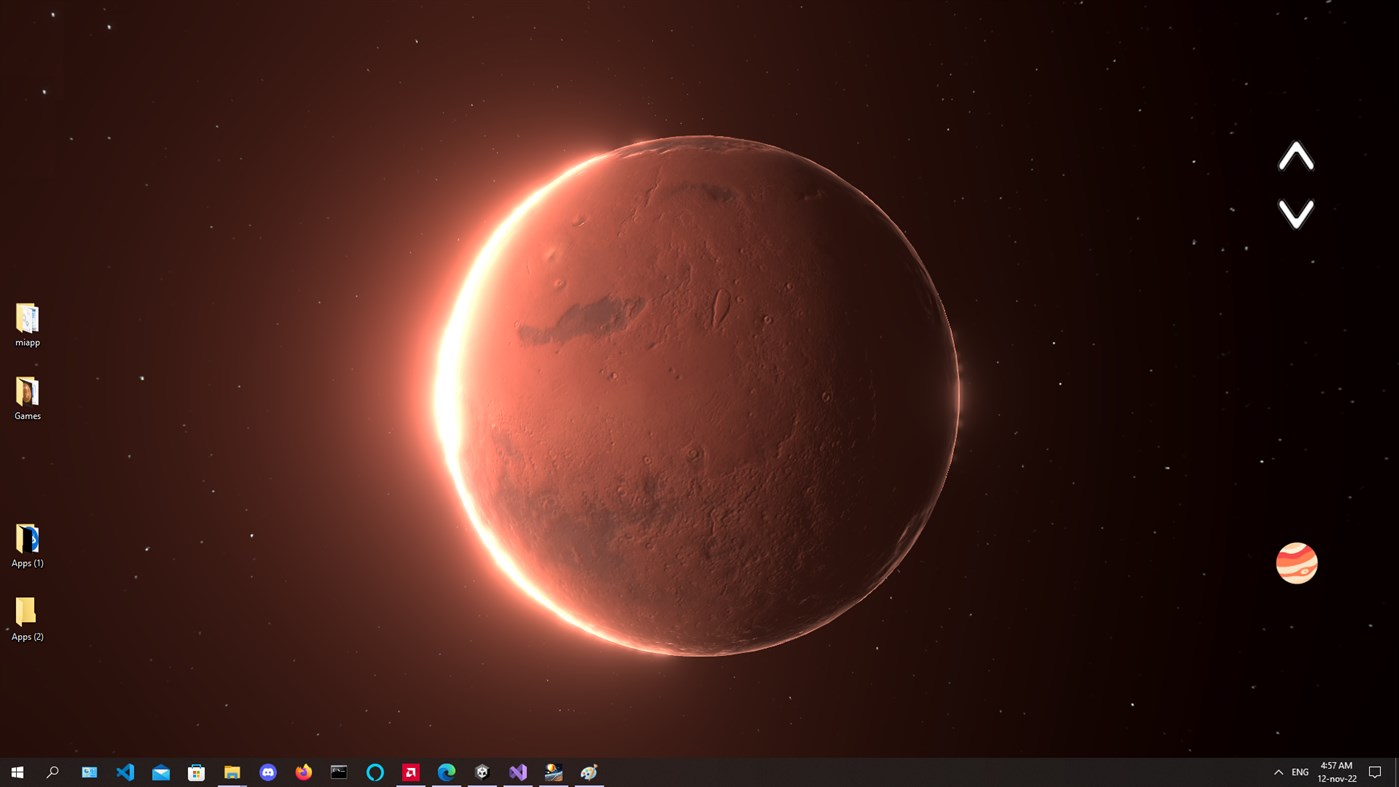 #1. Mars 3D Real live Wallpaper (Interactive) (Windows) Által: Husky Estudio Soft