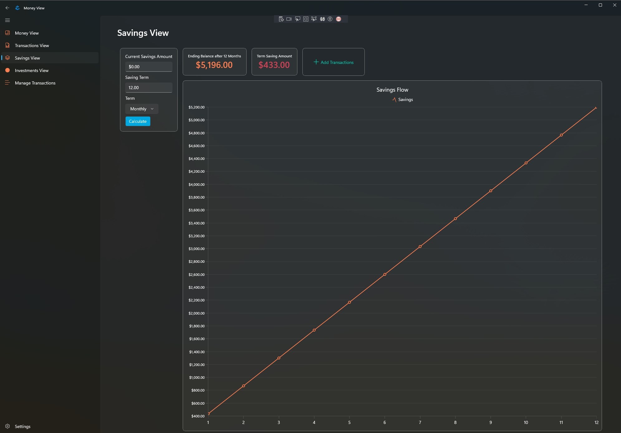 Expense Viewer screenshot