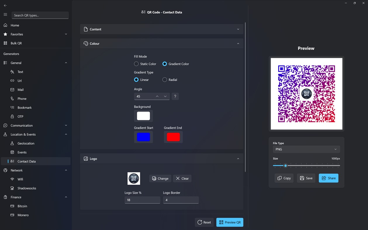 #7. QR Code Generator Pro (Windows) Bởi: Aadhil RF