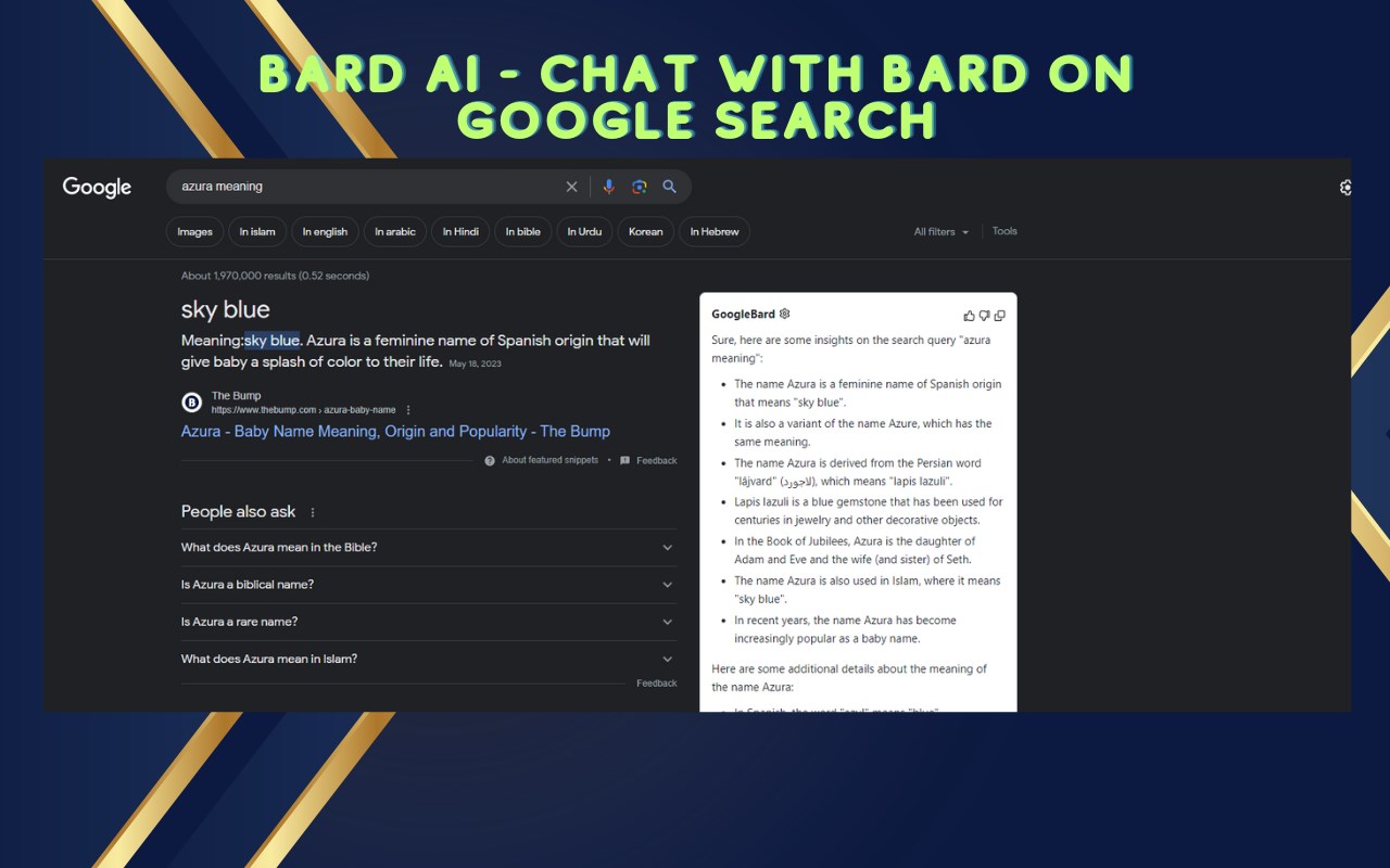 Bard AI - Chat with BARD on Google search