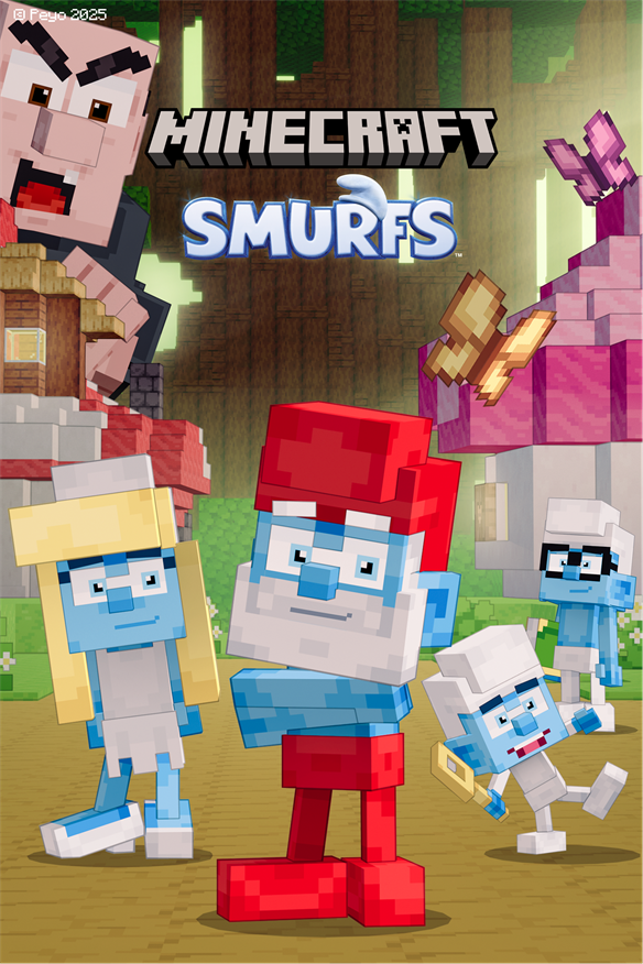 Minecraft: Smurfs Xbox Series X|S and Xbox One cover art