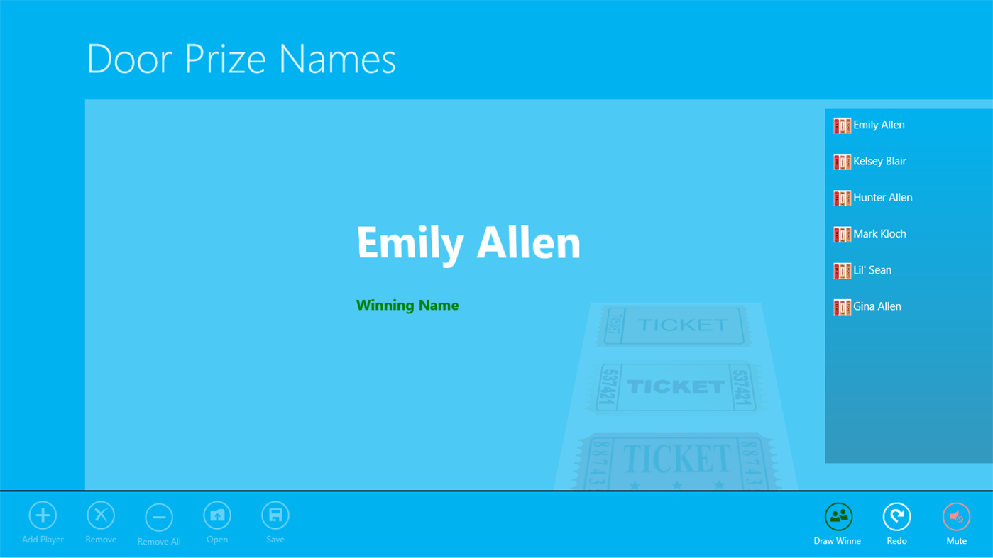 #2. Door Prize Names (Windows) Podle: MarkKloch