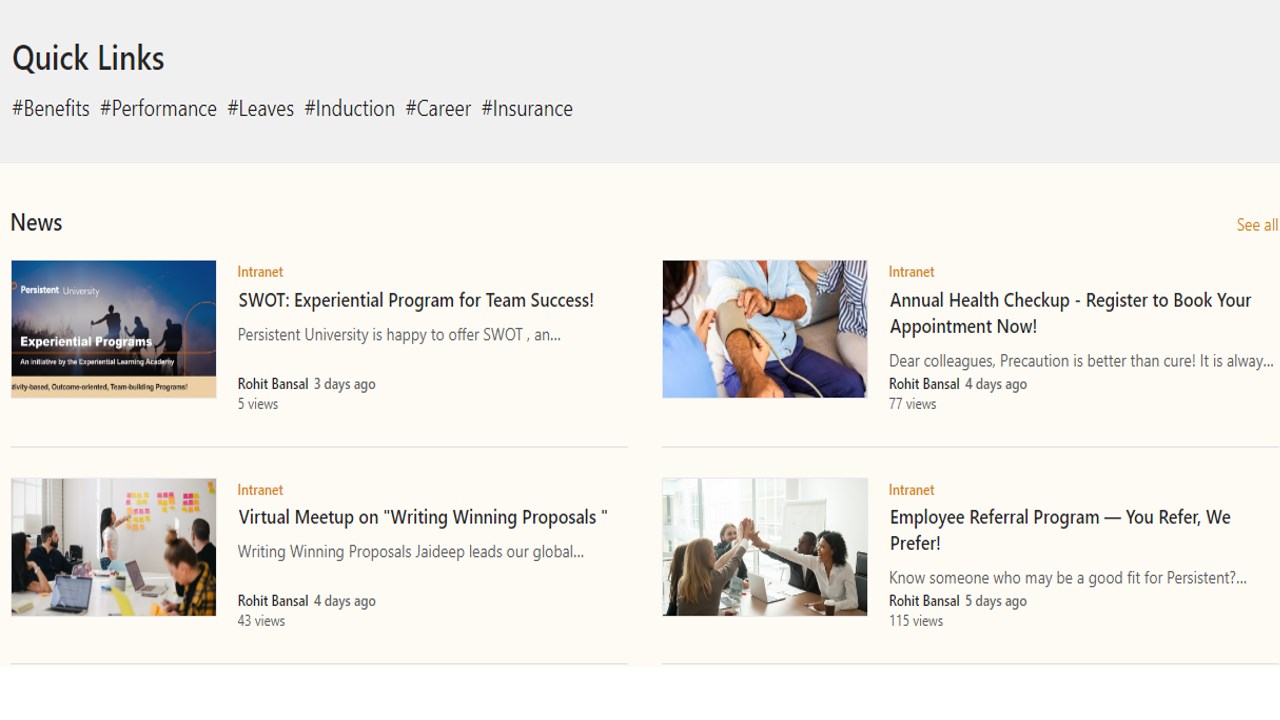 Snapshot 1 of Microsoft Viva Connections Consultancy & Implementation Services: 6 Weeks Implementation