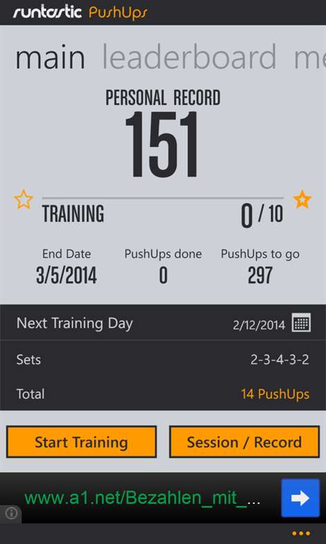 Runtastic Push-Ups Screenshots 1