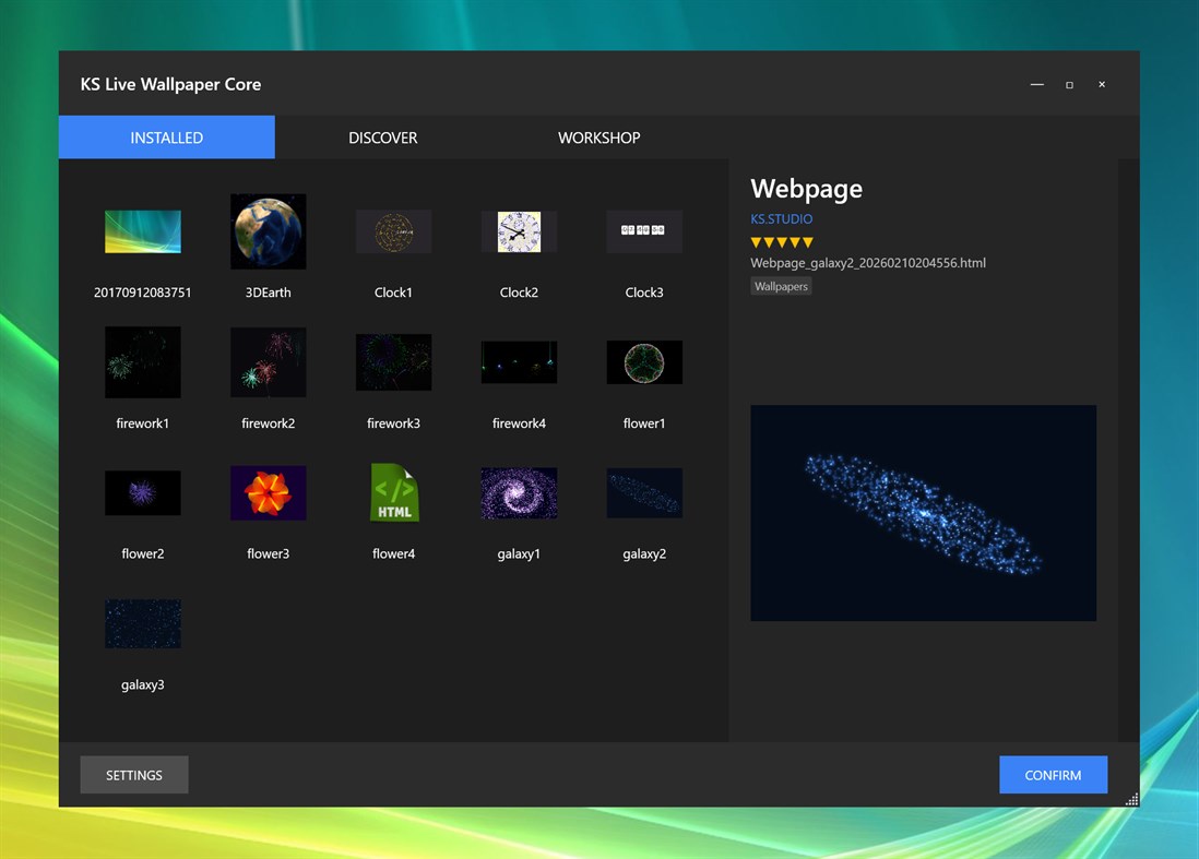 #1. KS Live Wallpaper Core (Windows) By: KS.STUDIO