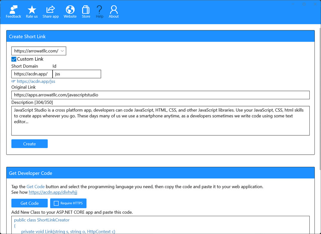 #5. Short Link Creator (Windows) Göre: Melvin Dev