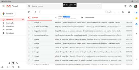 PlayMail for Gmail screenshot 1