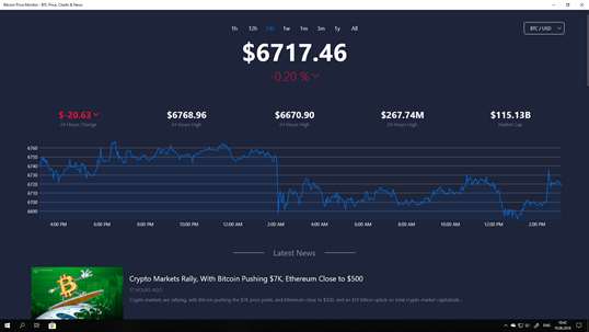 Bitcoin Price Monitor - BTC Price, Charts & News screenshot 1