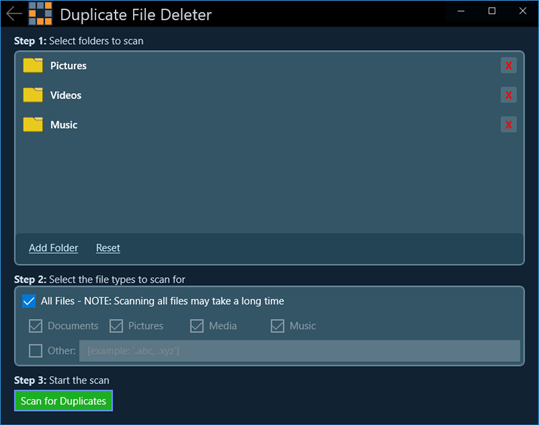 Duplicate File Deleter screenshot 1