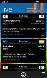 CricketScores screenshot 1