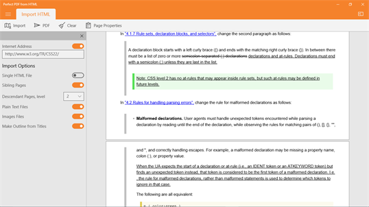 Perfect PDF from HTML screenshot 1