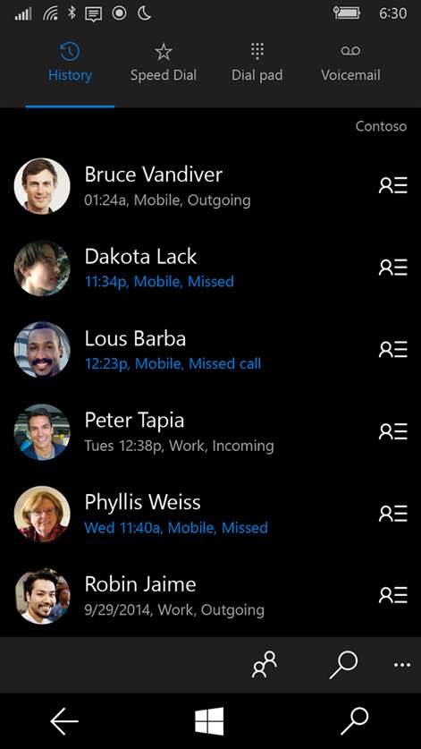 Microsoft Phone Screenshots 1