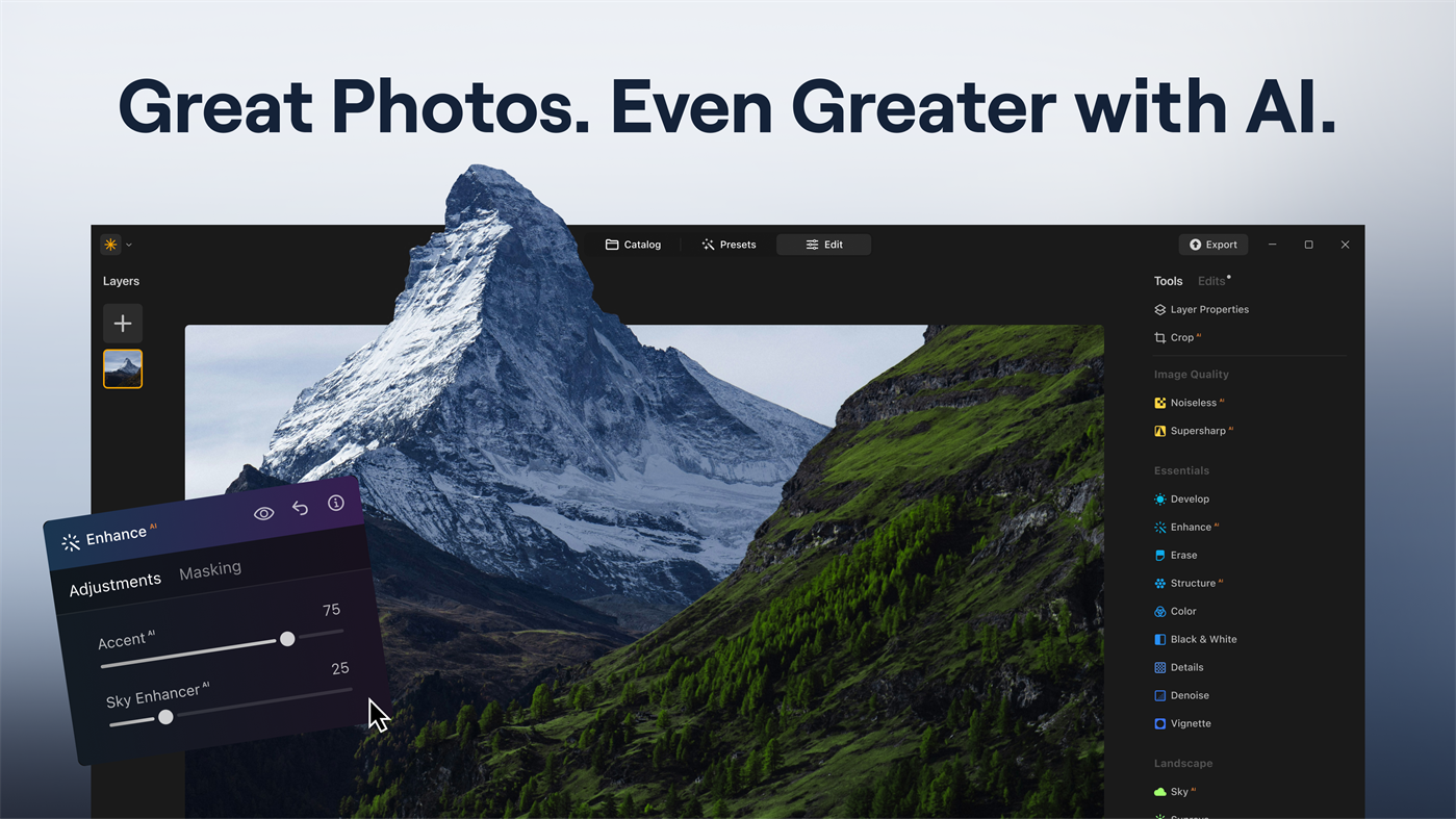 #1. Luminar Neo - AI Photo Editor (Windows) โดย: Skylum Software USA, Inc.