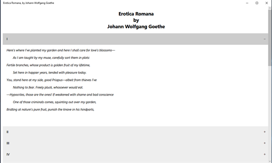 Erotica Romana, by Johann Wolfgang Goethe screenshot 2