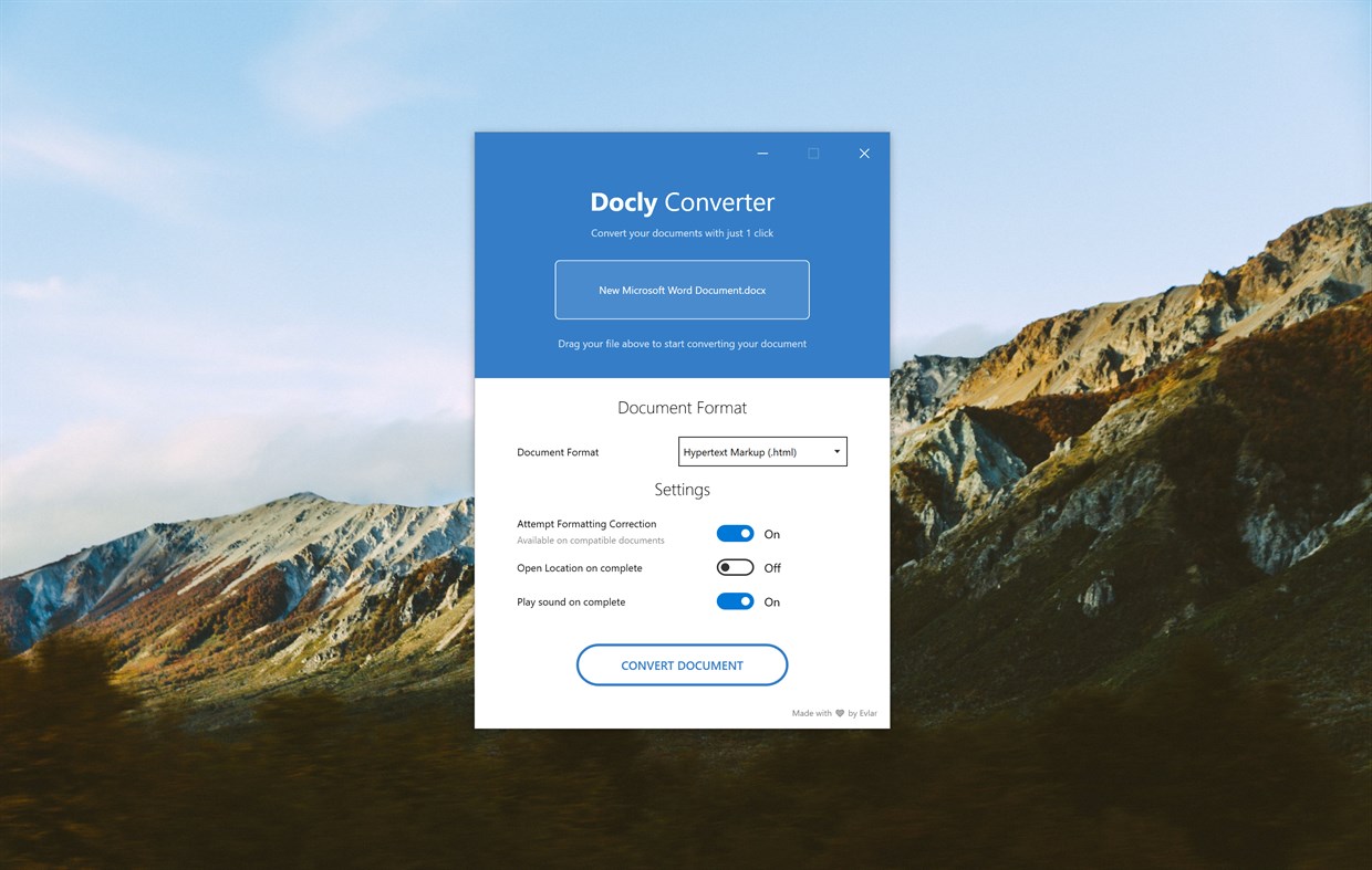 #1. 1 Click Document Converter (Windows) By: EvlarSoft LLC