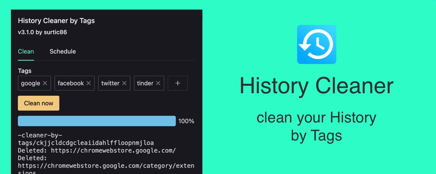 History Cleaner by Tags
