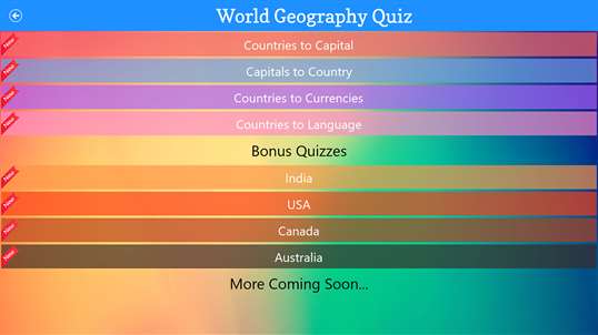 Country Capitals, Currencies and Languages Quiz screenshot 2