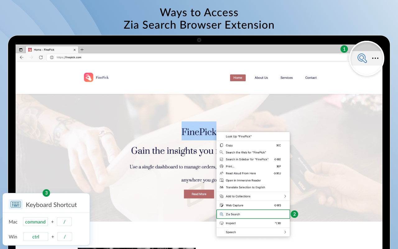 Zia Search from Zoho