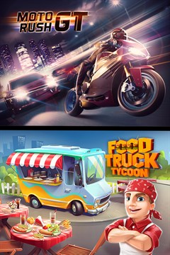 Cover poster for Moto Rush GT + Food Truck Tycoon