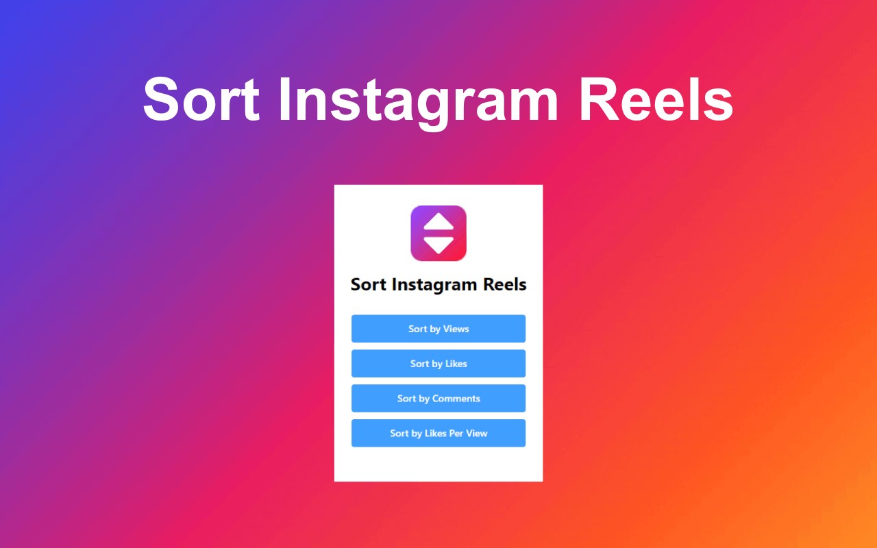 INSORT | Sort Instagram Reels