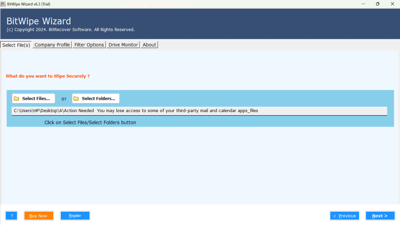Snapshot 2 of BitRecover Disk Cleaner