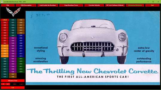 Corvette Sales Brochures 1953-2019 screenshot 1
