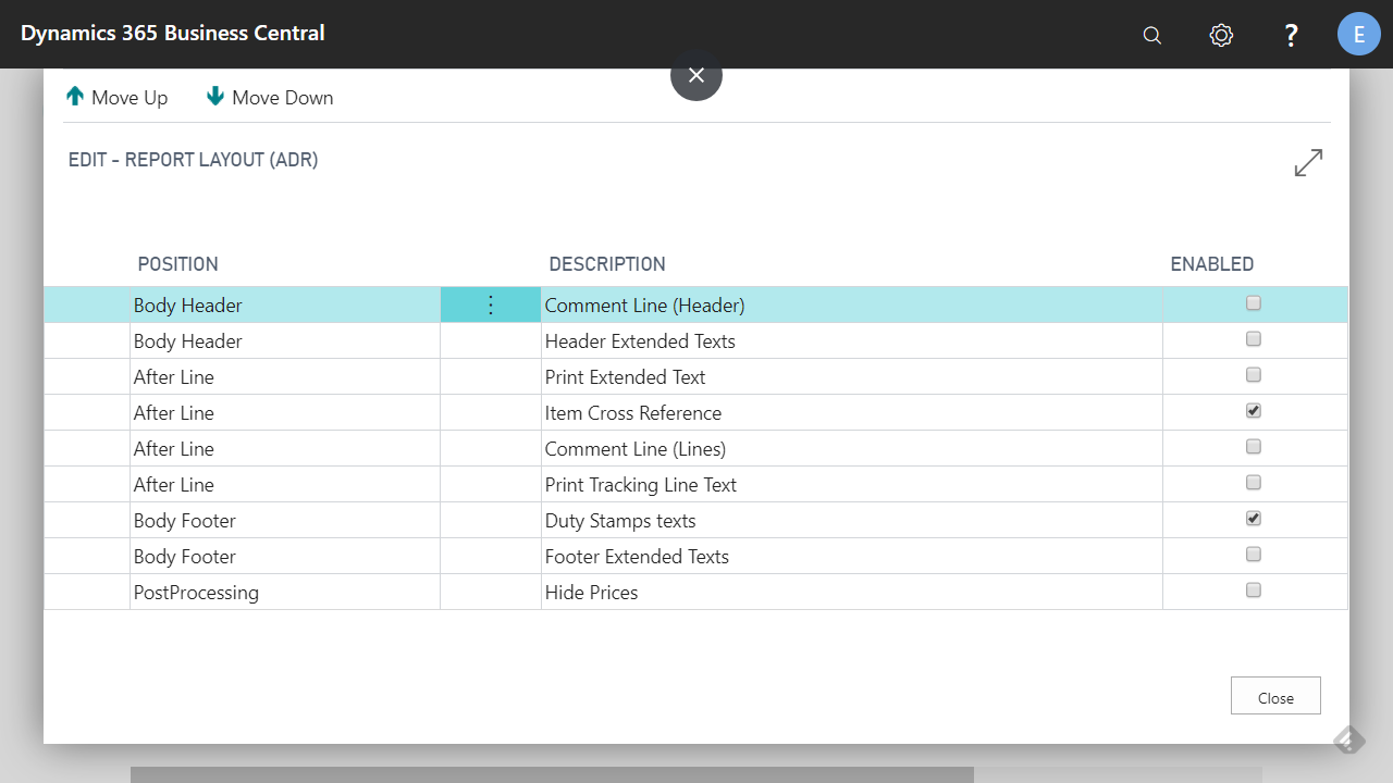 Snapshot 2 of Advanced Document Reporting