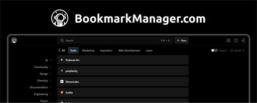 Bookmark Manager marquee promo image