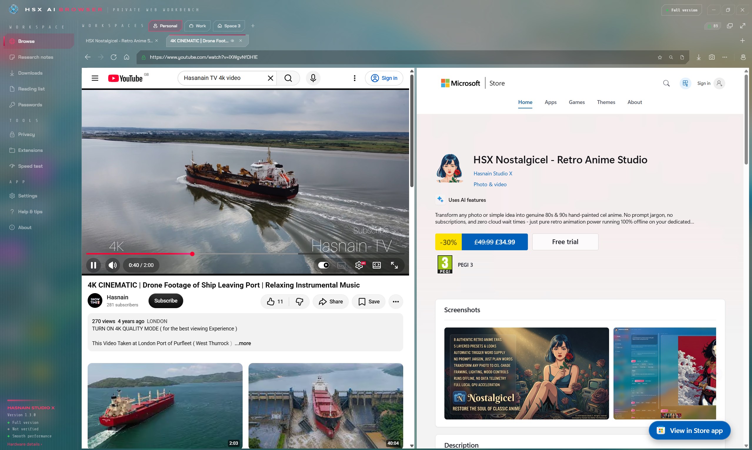 HSX AI Browser – Smart, Private Web Browser & AdBlock screenshot