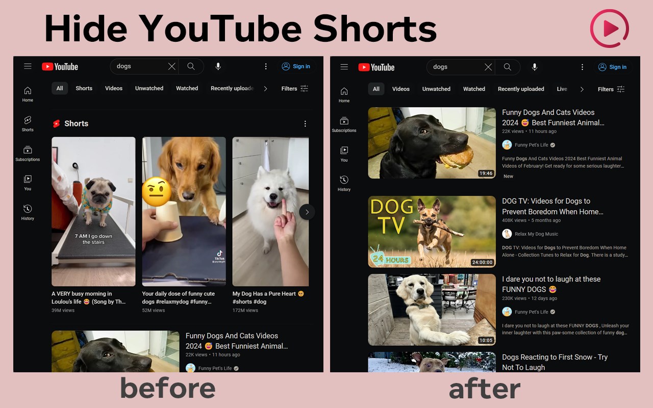 Unhook - Remove YouTube Recommended & Shorts