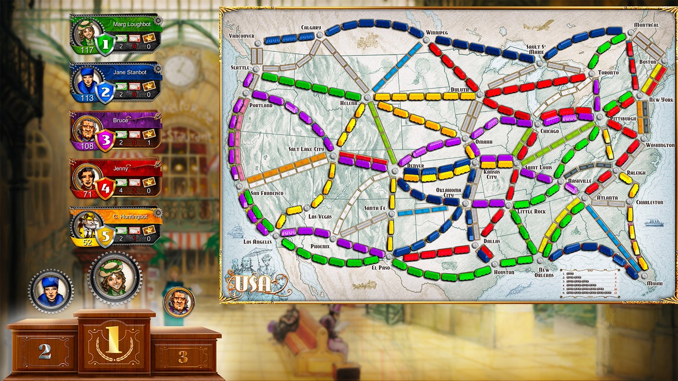 #1. Ticket to Ride: Classic Edition (Windows) Podle: Twin Sails Interactive