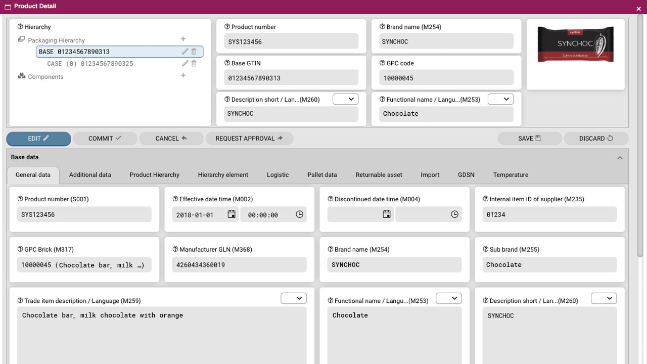 Snapshot 1 of synfoxx®/p - Product Master Data Management