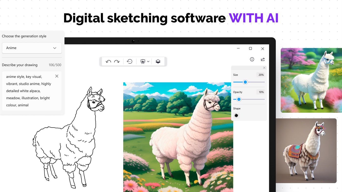 #3. Pocket Sketchbook: Draw illustrator (Windows) 来自: LLC "CREATIVE WORKSHOP"
