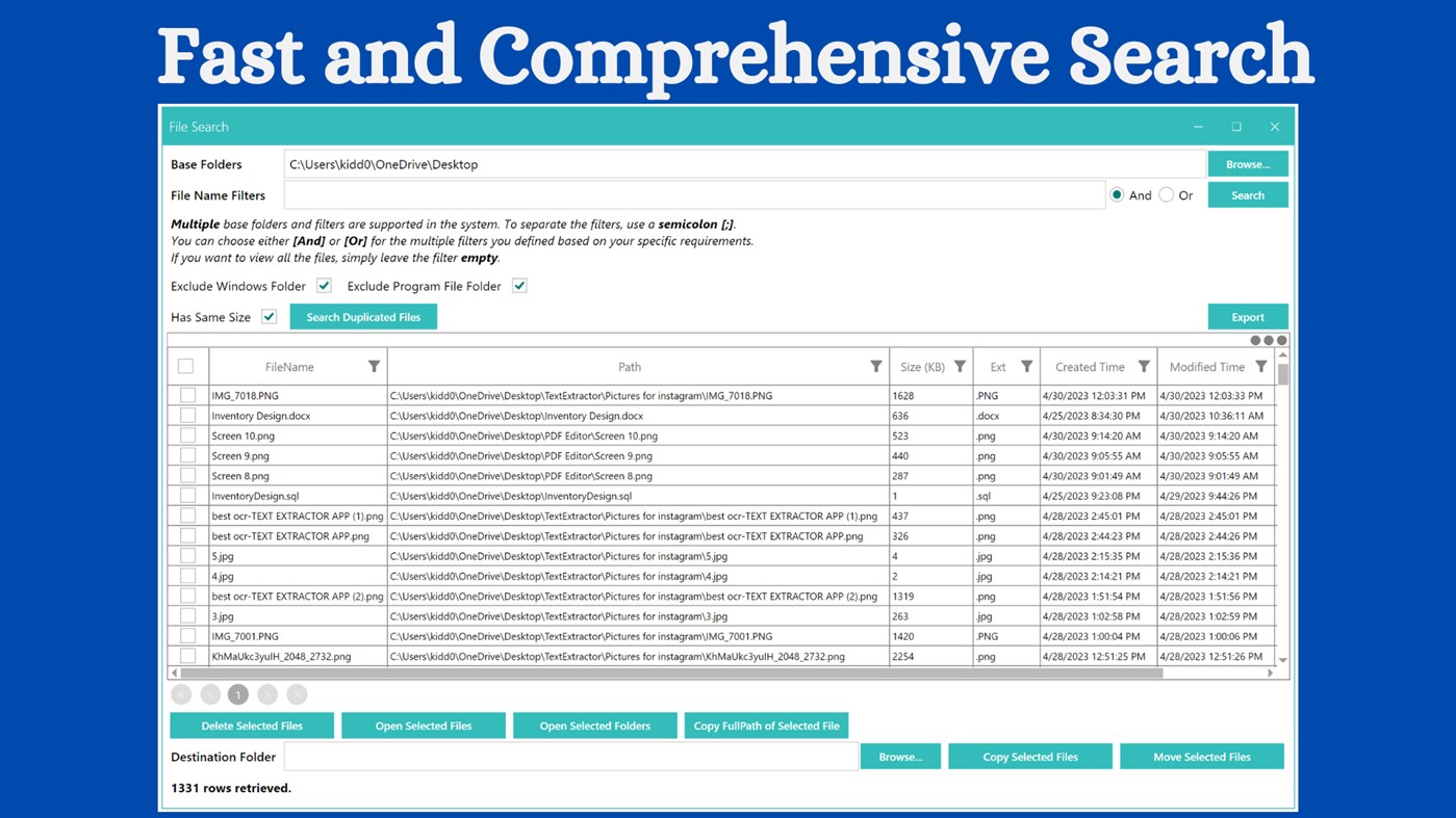 #2. File Finder Pro (Windows) Av: c2w technology