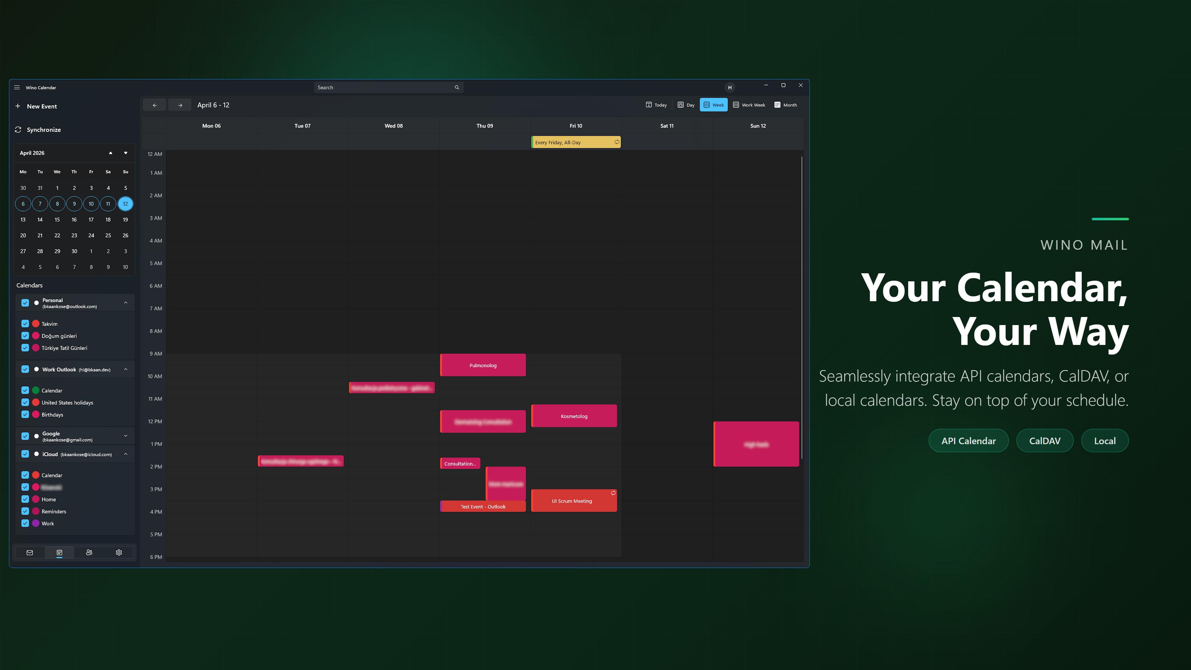 Wino Mail & Calendar screenshot