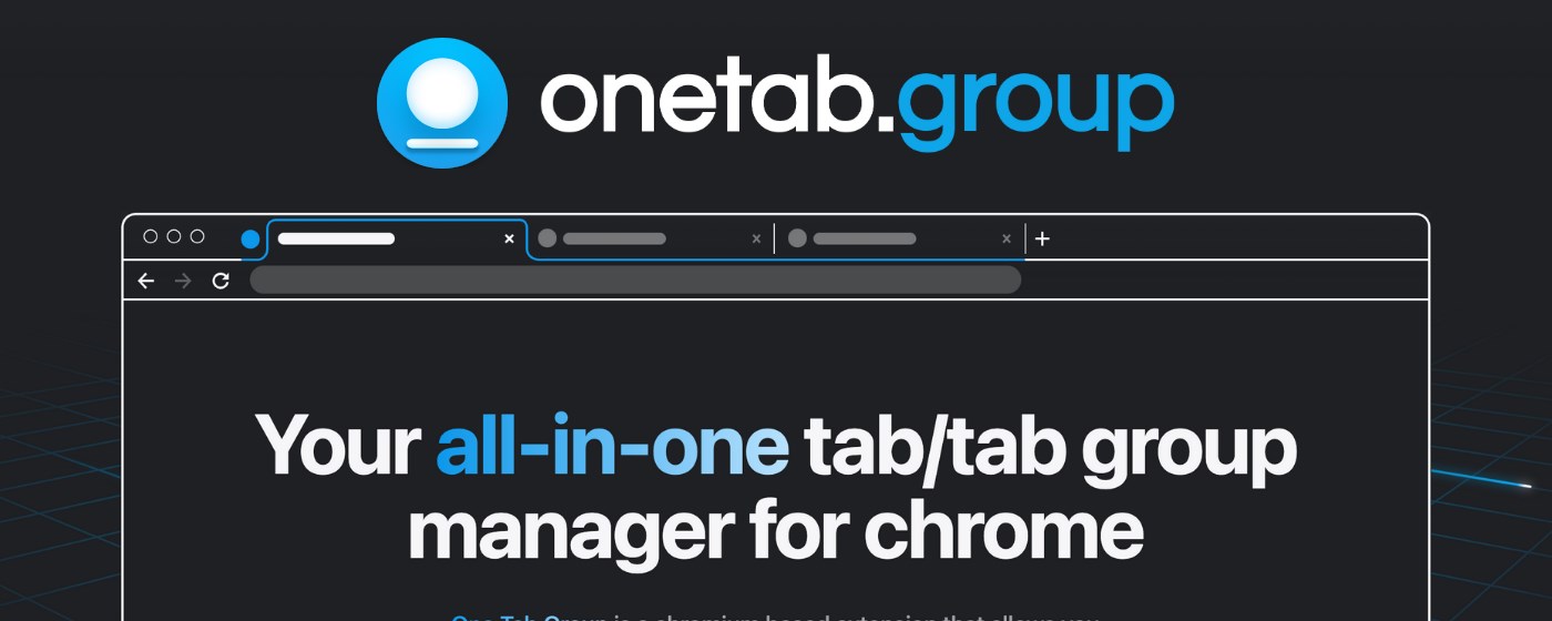 One Tab Group - Tab/Tab Group Manager marquee promo image
