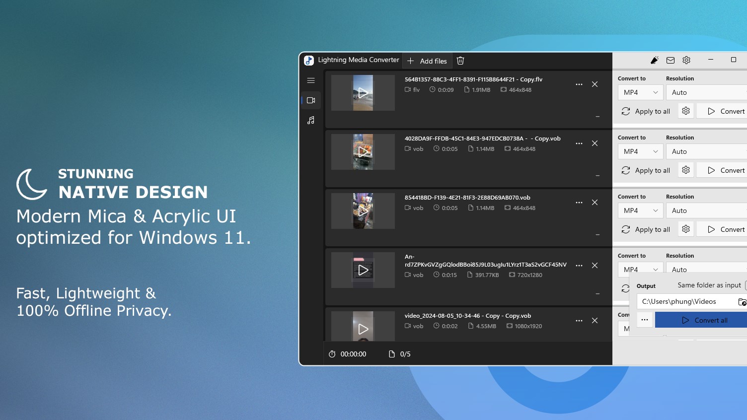 4K Video Converter & Audio Converter - Lightning Media Converter screenshot