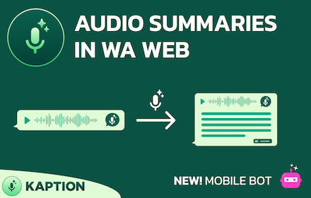 Audio to Text in WhatsApp™ Web using ChatGPT small promo image