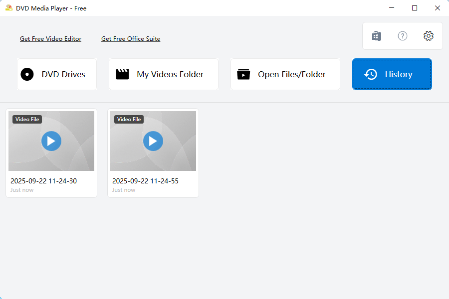 DVD Media Player - Free screenshot