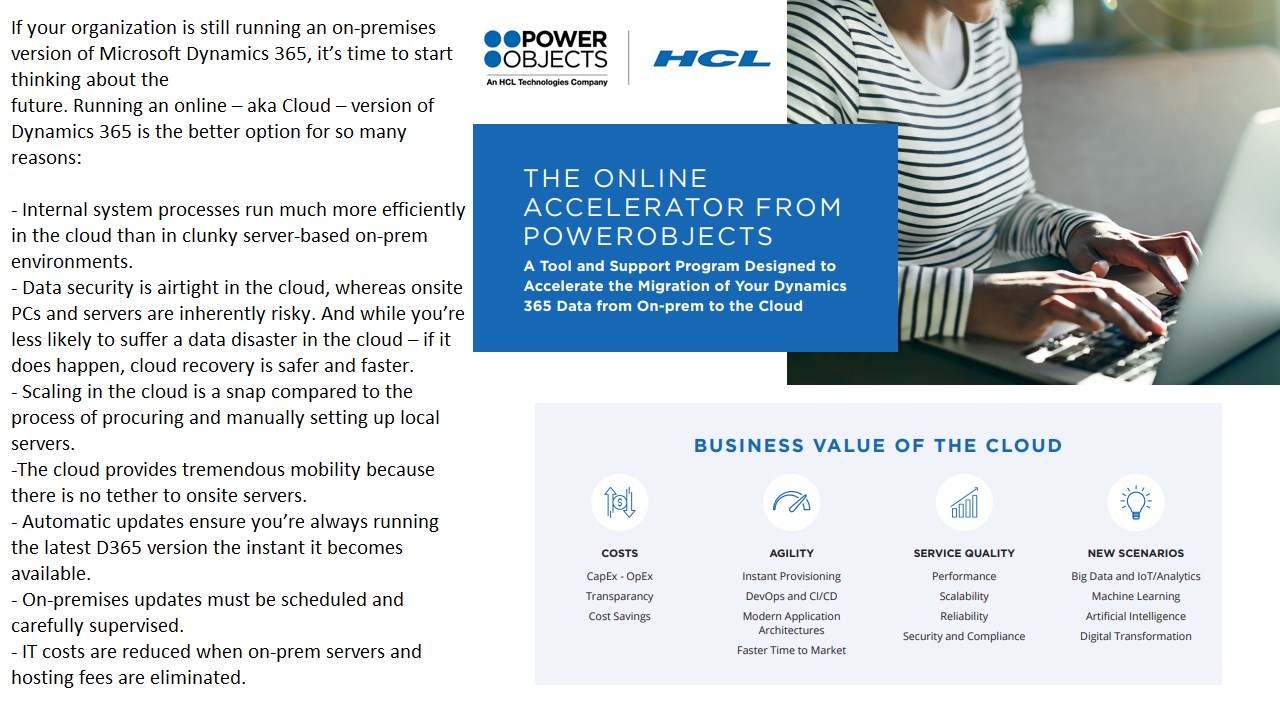 Snapshot 1 of HCL Biz Apps - CRM On prem to Online - 1hr briefing
