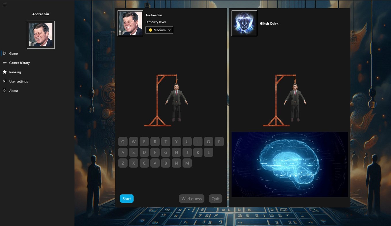 #4. Hangman AI Challenge (Windows) Bởi: MB.NET Software Solutions