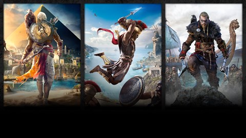 Paquete de Assassin's Creed®: Assassin's Creed® Valhalla, Assassin's Creed® Odyssey y Assassin's Creed® Origins