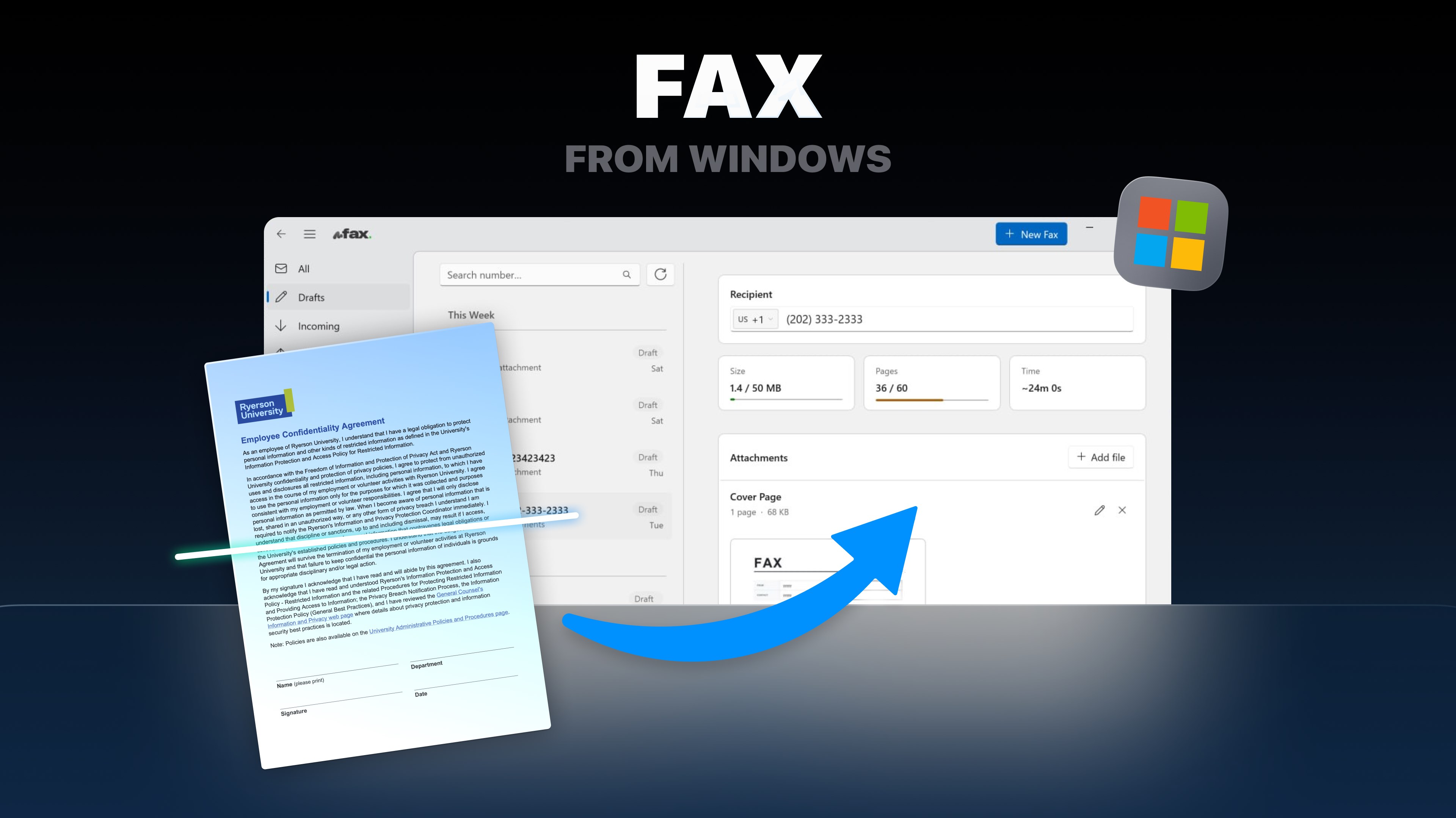 mFax - Send and Receive FAX screenshot
