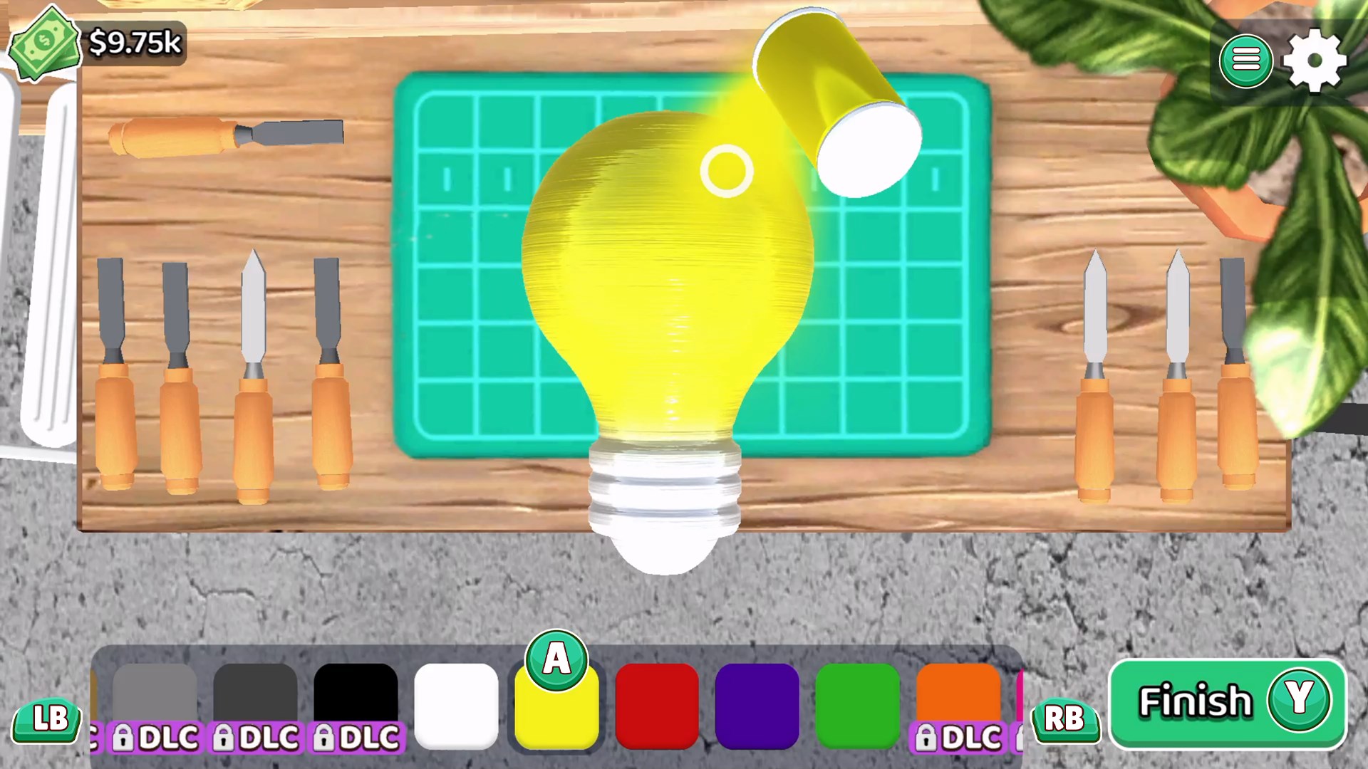 遊戲中的工作室升級與工具自訂畫面