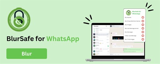 BlurSafe for WhatsApp marquee promo image