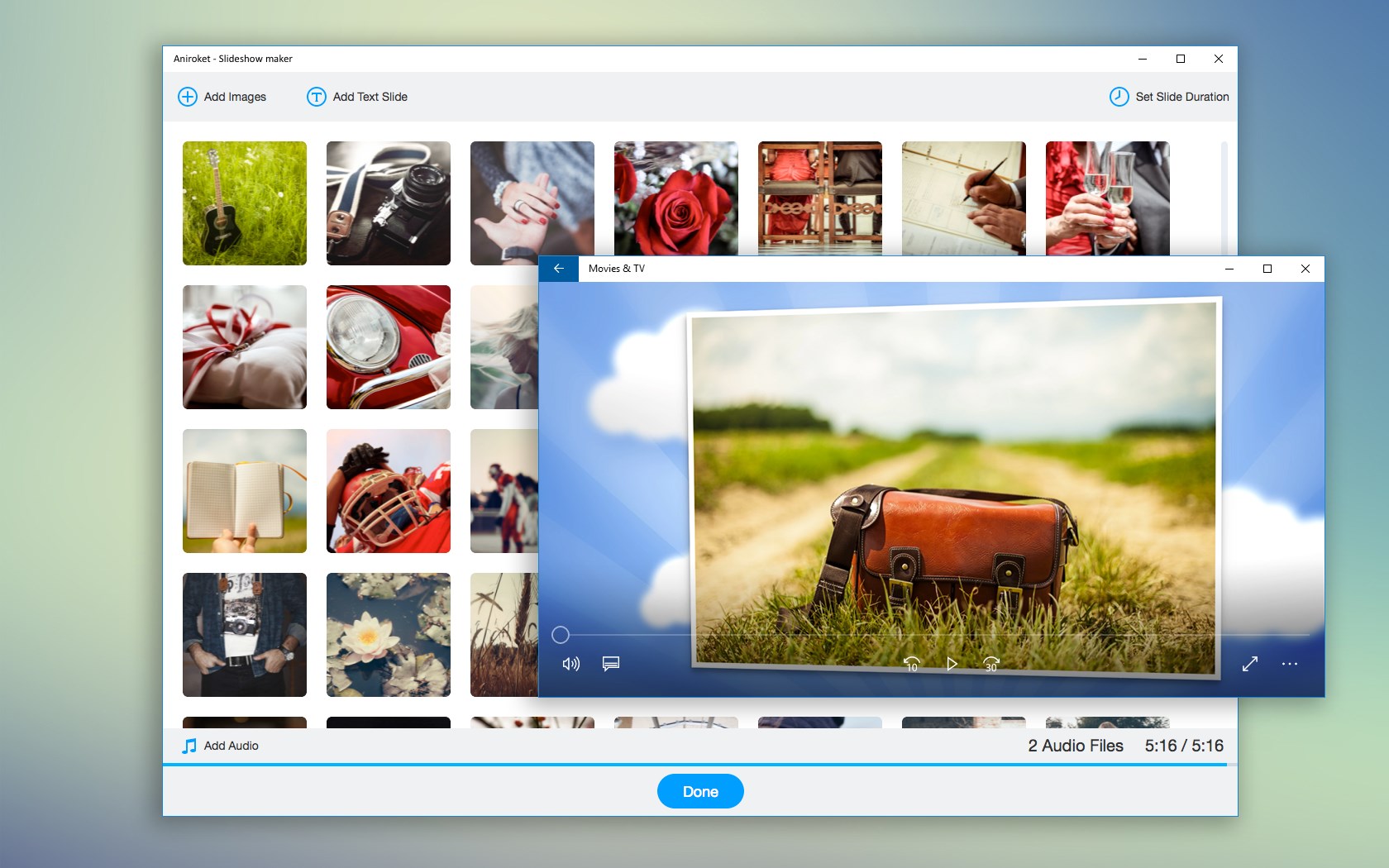 Video slideshow. Video slideshow maker app.