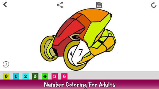Futuristic Cars Color By Number - Vehicles Coloring Book screenshot 3