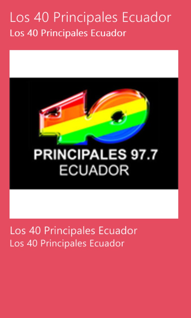 Skærmoptagelse 2 Los 40 Principales Ecuador windows